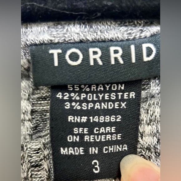 Torrid High Neck Strap Top, Grey Tweed Style - Like New - Picture 4 of 4